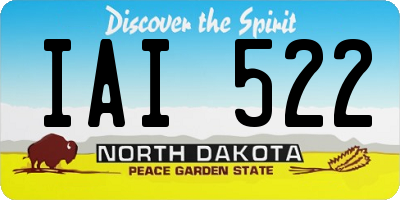 ND license plate IAI522