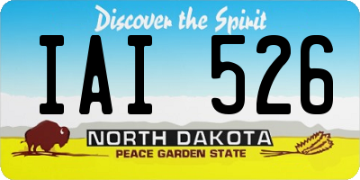 ND license plate IAI526