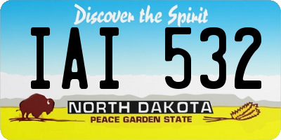 ND license plate IAI532