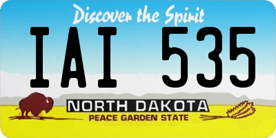 ND license plate IAI535