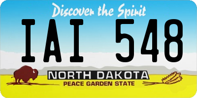 ND license plate IAI548