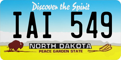 ND license plate IAI549
