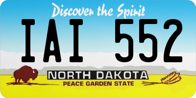 ND license plate IAI552