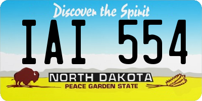 ND license plate IAI554