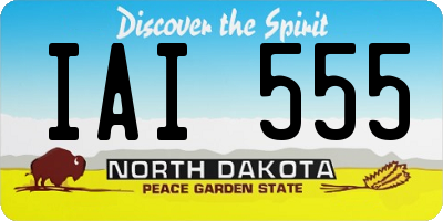 ND license plate IAI555