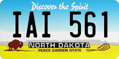 ND license plate IAI561