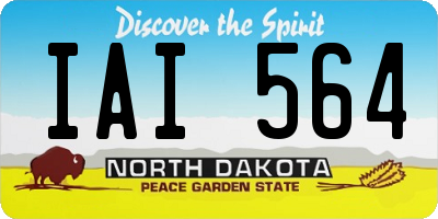 ND license plate IAI564