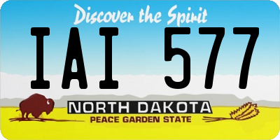 ND license plate IAI577