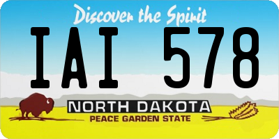 ND license plate IAI578