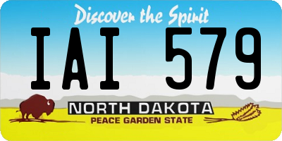 ND license plate IAI579