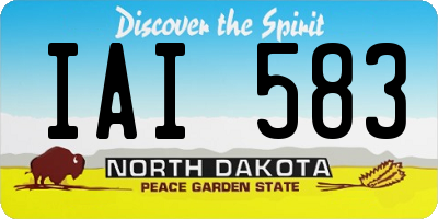 ND license plate IAI583