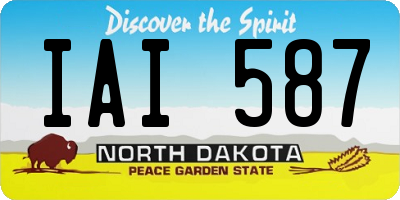 ND license plate IAI587