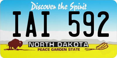 ND license plate IAI592