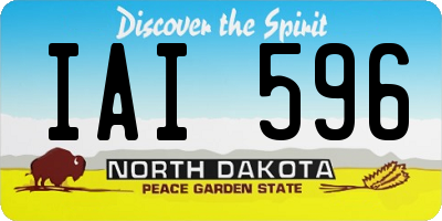 ND license plate IAI596