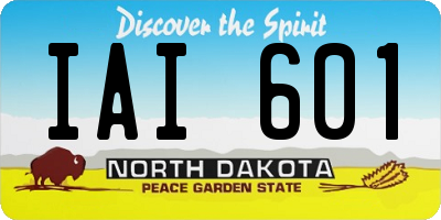 ND license plate IAI601