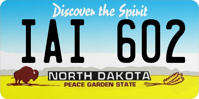 ND license plate IAI602