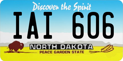 ND license plate IAI606