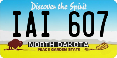 ND license plate IAI607