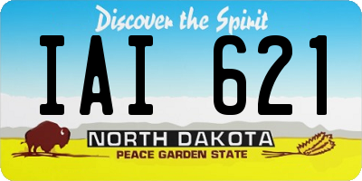 ND license plate IAI621