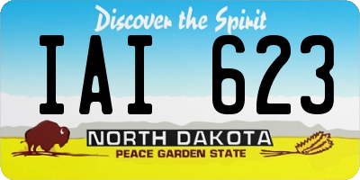 ND license plate IAI623