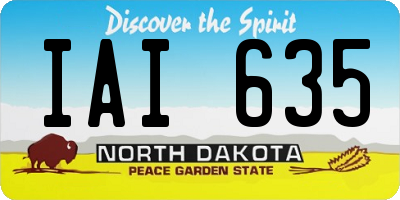 ND license plate IAI635