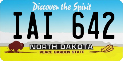 ND license plate IAI642