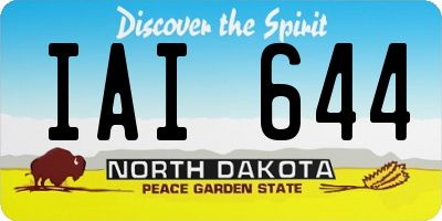 ND license plate IAI644