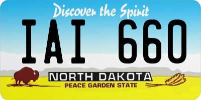 ND license plate IAI660