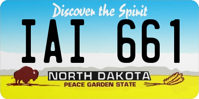 ND license plate IAI661