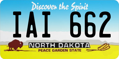 ND license plate IAI662