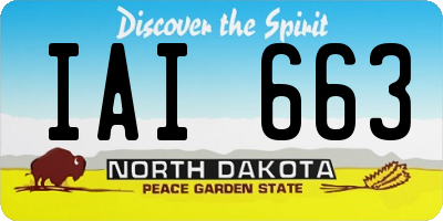 ND license plate IAI663