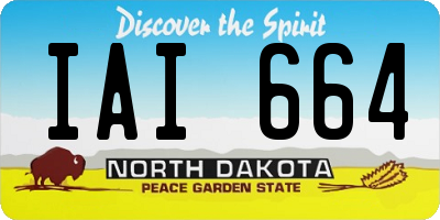 ND license plate IAI664