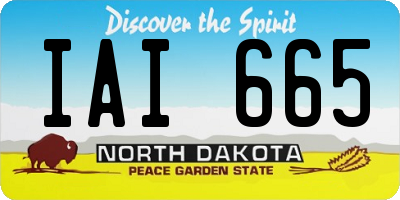 ND license plate IAI665