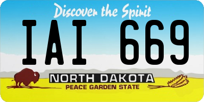 ND license plate IAI669