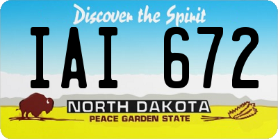 ND license plate IAI672
