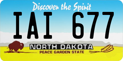 ND license plate IAI677