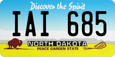ND license plate IAI685