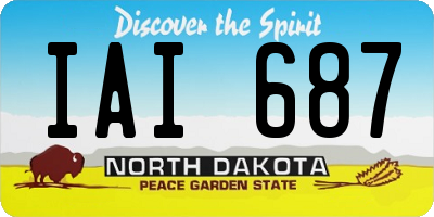 ND license plate IAI687