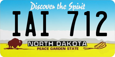 ND license plate IAI712