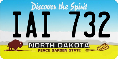 ND license plate IAI732