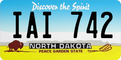 ND license plate IAI742