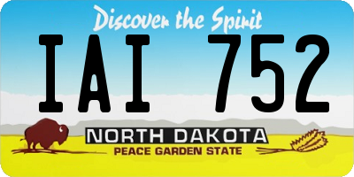 ND license plate IAI752