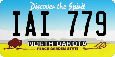 ND license plate IAI779
