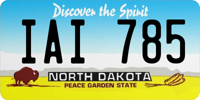 ND license plate IAI785