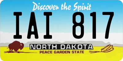 ND license plate IAI817