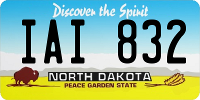 ND license plate IAI832
