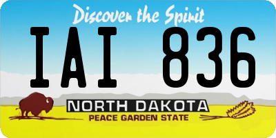 ND license plate IAI836