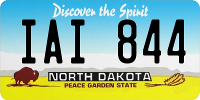 ND license plate IAI844