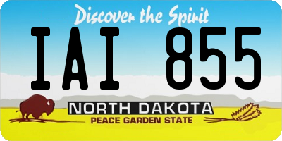 ND license plate IAI855