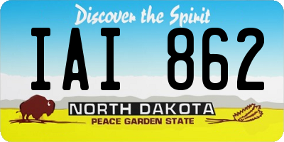 ND license plate IAI862